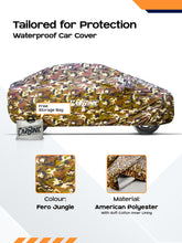 CARBINIC Car Cover for Volkswagen Tiguan Waterproof (Tested) and Dustproof UV Heat Resistant Outdoor Protection with Triple Stitched Fully Elastic Surface | Jungle